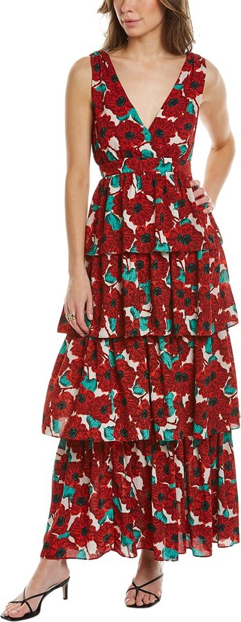 Traffic People Havana Silk-Blend Midi Dress