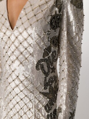 Balmain Sequin-Embellished Short Dress