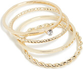 Thumbnail for your product : Jules Smith Designs Layered Dainty Crystal Ring Set