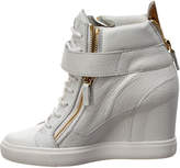 Thumbnail for your product : Giuseppe Zanotti Leather Wedge High-Top Sneaker