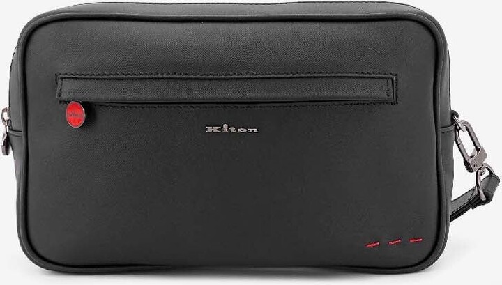 Kiton Ciro Paone Logo Stamp Pouch Bag