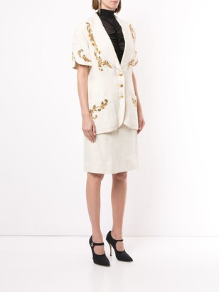 Chanel Pre Owned Embroidered Two-Piece Skirt Suit
