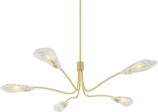 Hudson Valley Lighting Tenafly Chandelier in Brass Size: 5 light