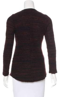 Etoile Isabel Marant Leather-Trimmed Mélange Sweater