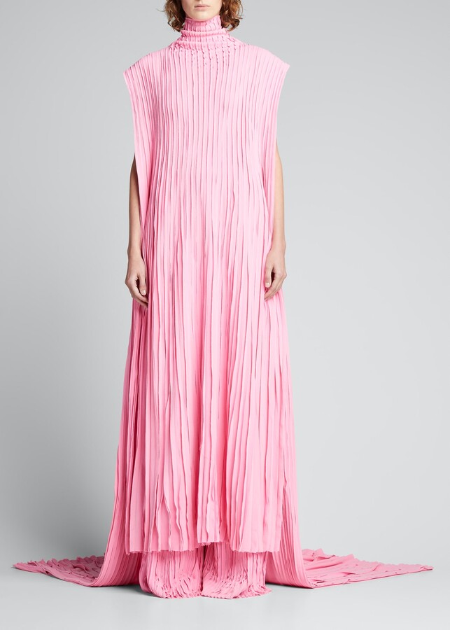 turtleneck evening gown