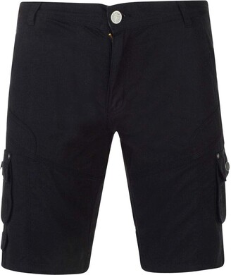Kam-Jeans Mens Kam Big & Tall Relaxed Fit Cargo/Combat Chino Shorts KBS 305 - Black