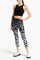 Thumbnail for your product : DKNY Cropped Printed Dégradé Stretch Leggings