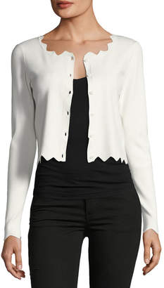 Milly Cropped Pointed Scallop Cardigan
