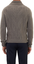 Thumbnail for your product : Barneys New York Men's Shawl-Collar Aran Sweater-CREAM