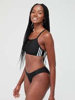 Thumbnail for your product : adidas Fit 3 Stripe 2 Piece Bikini - Black