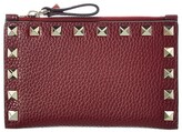 Thumbnail for your product : Valentino Rockstud Grainy Leather Coin Purse & Card Holder