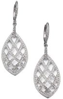 Thumbnail for your product : Adriana Orsini Pavé Crystal Basket-Weave Drop Earrings