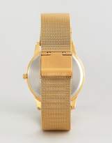 Thumbnail for your product : Limit Gold Mesh Watch With Black Dial Exclusive To ASOS