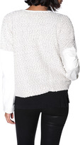 Thumbnail for your product : Derek Lam 10 CROSBY Leather Sleeve Knit Jacket