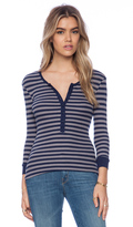 Thumbnail for your product : Bobi Striped Thermal Long Sleeve Tee