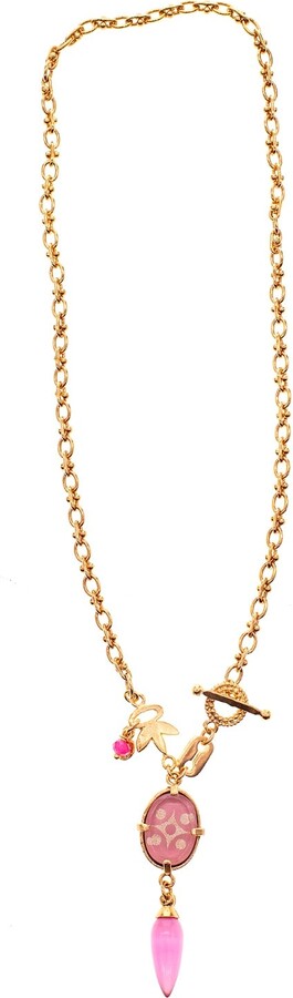 GEM Kingdom Gold / Pink Pink Gold Plated Necklace