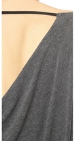 Thumbnail for your product : Alice + Olivia AIR by Long Sleeve Top with Leather Trim