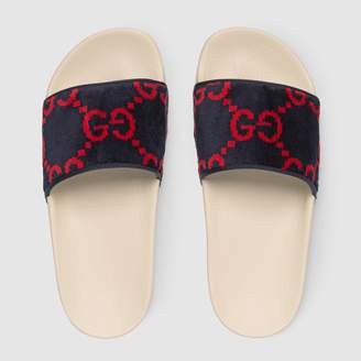 Gucci Women's GG terry cloth slide sandal