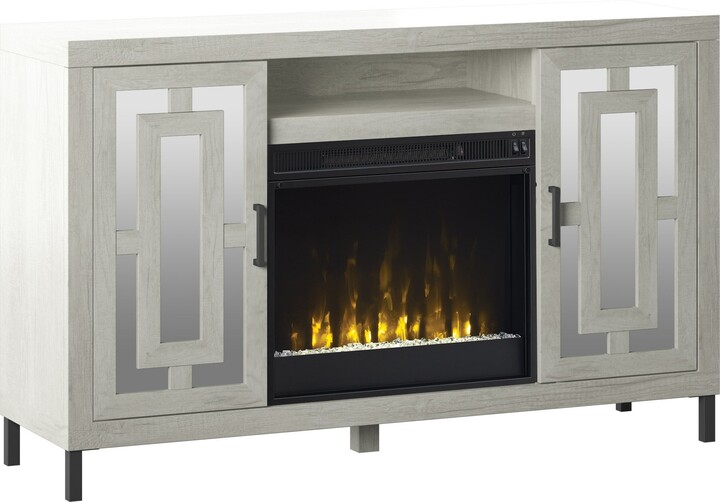 Twin Star Home TV Stand for TVs up to 60" with Electric Fireplace and