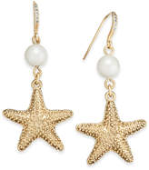 Thumbnail for your product : Charter Club Gold-Tone Imitation Pearl Starfish Earrings, Created for Macy's