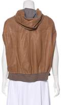 Thumbnail for your product : Brunello Cucinelli Hooded Leather Cape