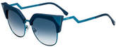 Thumbnail for your product : Fendi Iridia Mirrored Cat-Eye Sunglasses