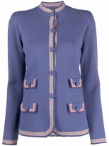 Thumbnail for your product : Emporio Armani Embroidered Short Cardi-Coat