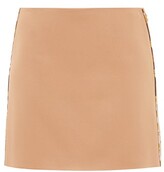Thumbnail for your product : Versace Baroque-piping Crepe Mini Skirt - Camel