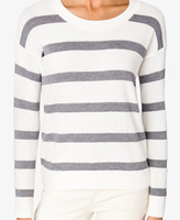 Thumbnail for your product : Forever 21 Striped Pointelle Sweater