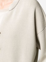 Thumbnail for your product : Fabiana Filippi Boxy Fit Cropped Sleeve Cardigan