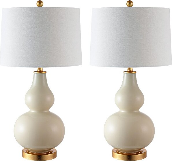 Safavieh KarlenTableLamp(Setof2)-28.5InchHeight-TBL4223-Creme/Gold
