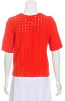 Thumbnail for your product : Tanya Taylor Crocheted Short Sleeve Top