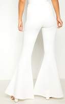 Thumbnail for your product : PrettyLittleThing Cream Scuba Extreme Flare Trouser