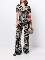 Thumbnail for your product : Diane von Furstenberg Alexia botanical-print blouse