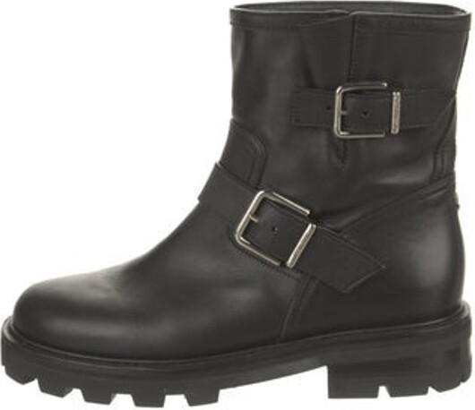 Khaite Herman Zipper Belted Leather Moto 