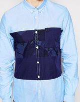 Thumbnail for your product : A. J. Morgan Fred Perry Shirt with Camo & Gingham Panel