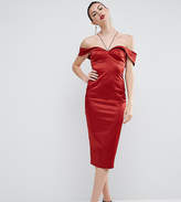 Thumbnail for your product : Bardot ASOS Tall ASOS TALL Folded Pencil Dress With Halter Strap Detail