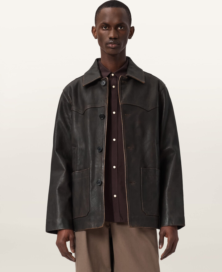 AllSaints Hartwell Leather Coat