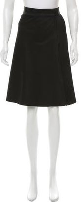 Magaschoni Pleated Wool Skirt