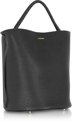 Jil Sander Black Large Leather Bucket Bag