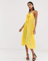 Thumbnail for your product : Vero Moda crinkle tie front maxi dress