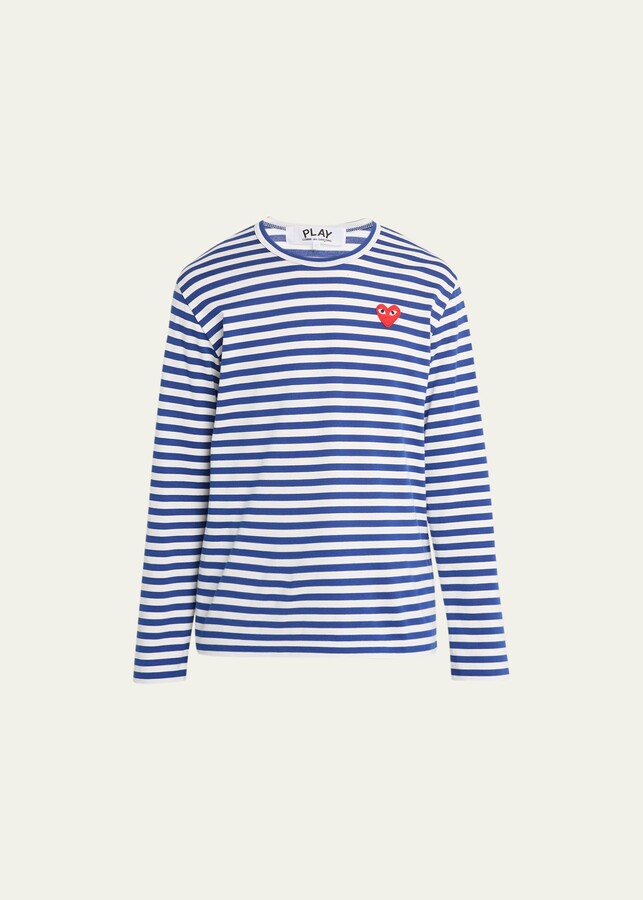 Mens Blue Black Striped T-shirt | ShopStyle