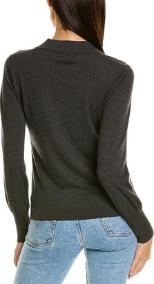 Forte Cashmere Fitted Polo Silk & Cashmere-Blend Sweater