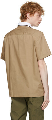 Helmut Lang Beige Poplin Short Sleeve Shirt