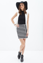 Thumbnail for your product : Forever 21 Mixed Stripes Pencil Skirt