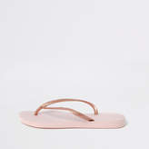 Thumbnail for your product : River Island Havaianas light pink slim flip flops