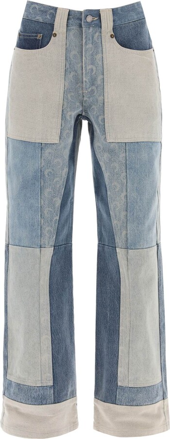 John Galliano Pre-owned 2000s logo-embroidered Boyfriend Jeans - Blue