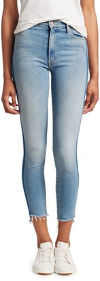 Mother Racing Stripe Ankle Skinny Jeans