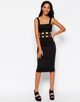 Thumbnail for your product : ASOS COLLECTION TALL Scuba Caged Panel Midi Body-Conscious Dress