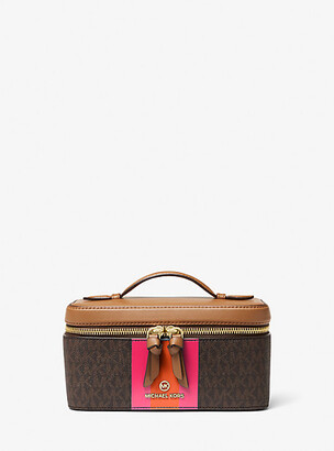 MICHAEL Michael Kors MK Medium Logo Stripe Trunk Travel Case - Electric Pink  - Michael Kors - ShopStyle Tote Bags